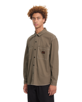 The Volcom Mens Levelstone Shirt in Earth