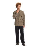 The Volcom Mens Levelstone Shirt in Earth