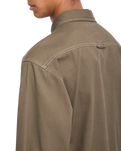 The Volcom Mens Levelstone Shirt in Earth