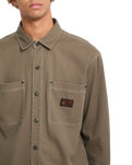 The Volcom Mens Levelstone Shirt in Earth