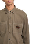 The Volcom Mens Levelstone Shirt in Earth