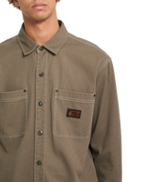 The Volcom Mens Levelstone Shirt in Earth