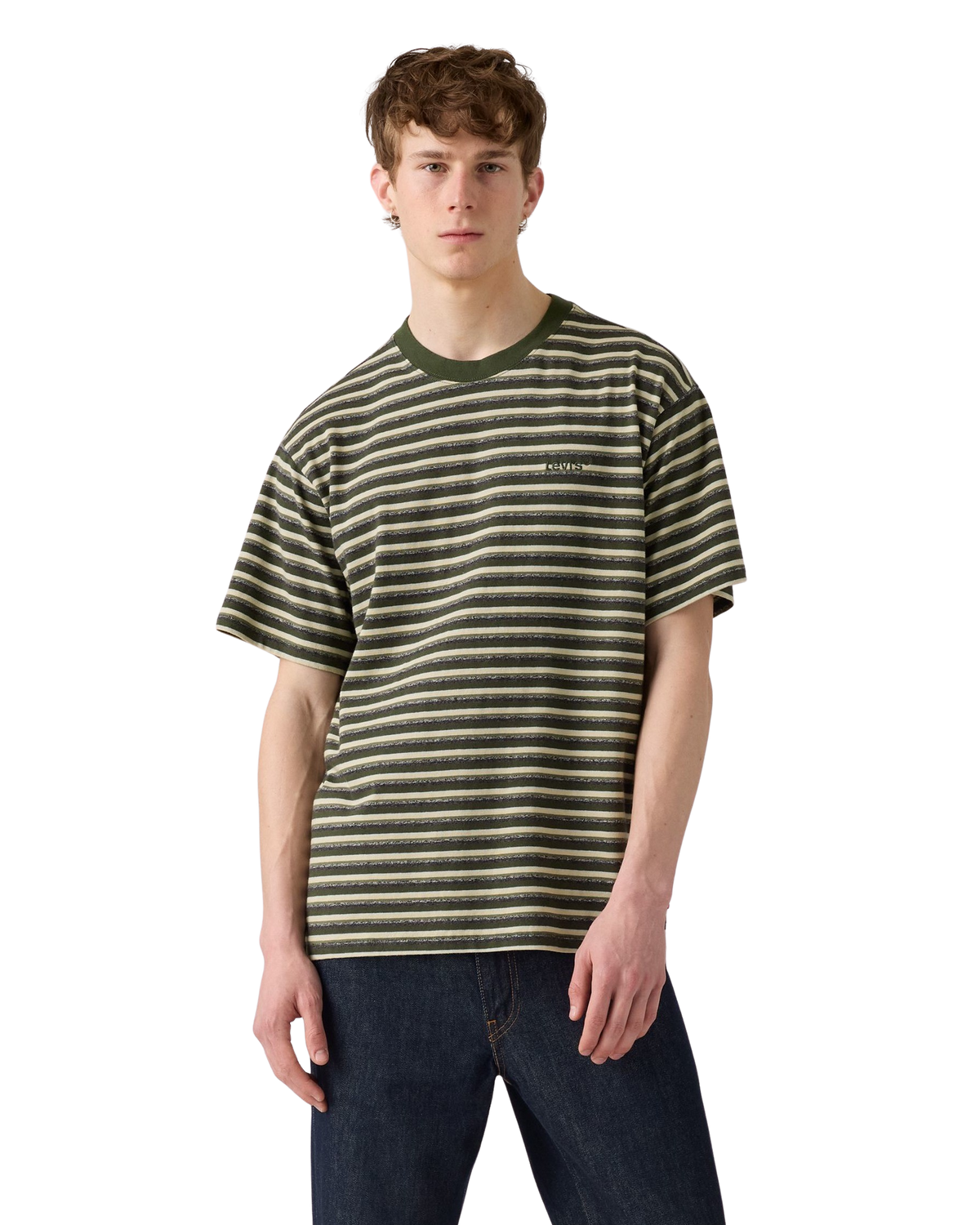 The Levi's® Mens Red Tab™ Vintage T-Shirt in Whitaker Stripe Duffel Bag Jersey