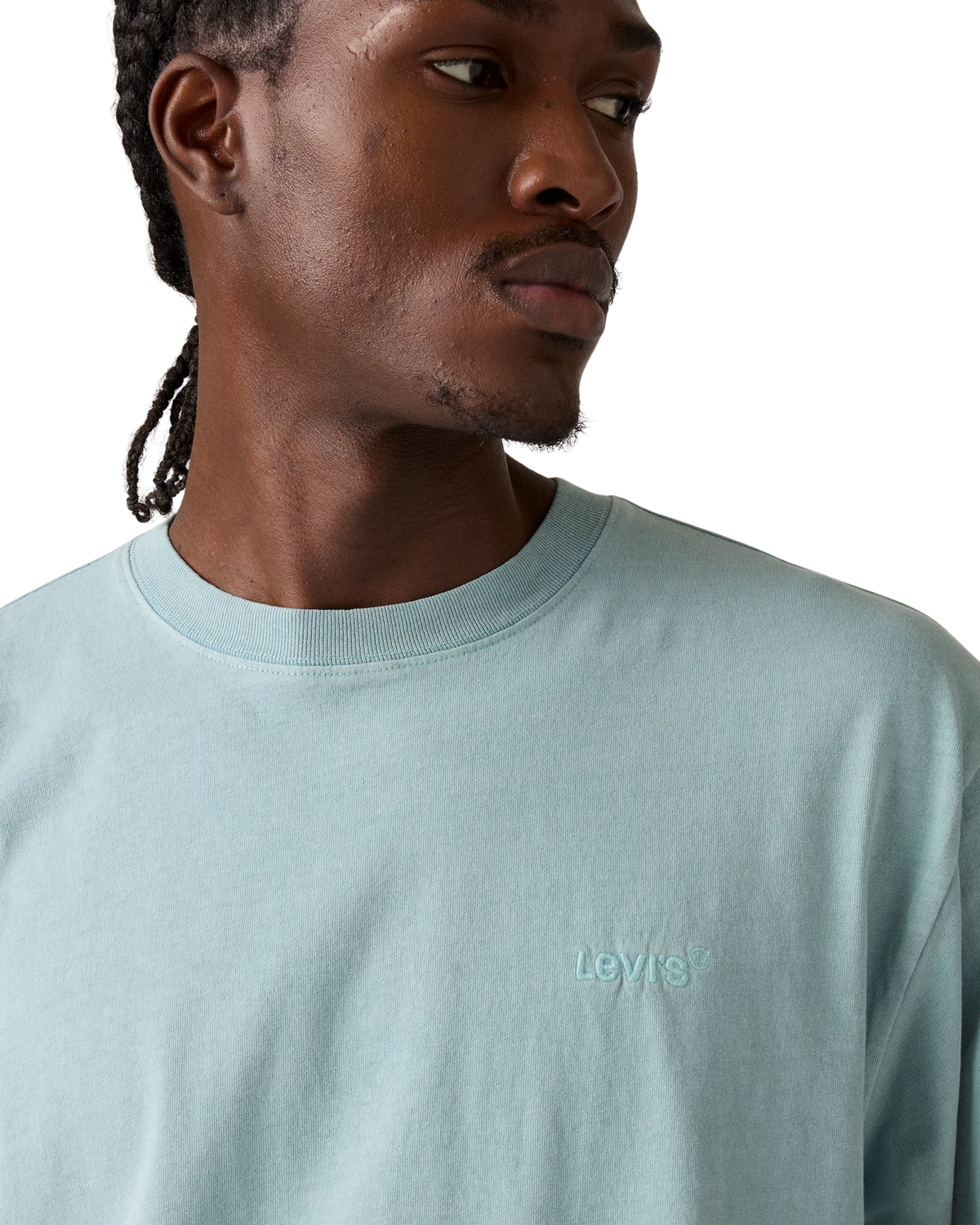 The Levi's® Mens Red Tab™ Vintage T-Shirt in Garment Dye Stone Blue Jersey