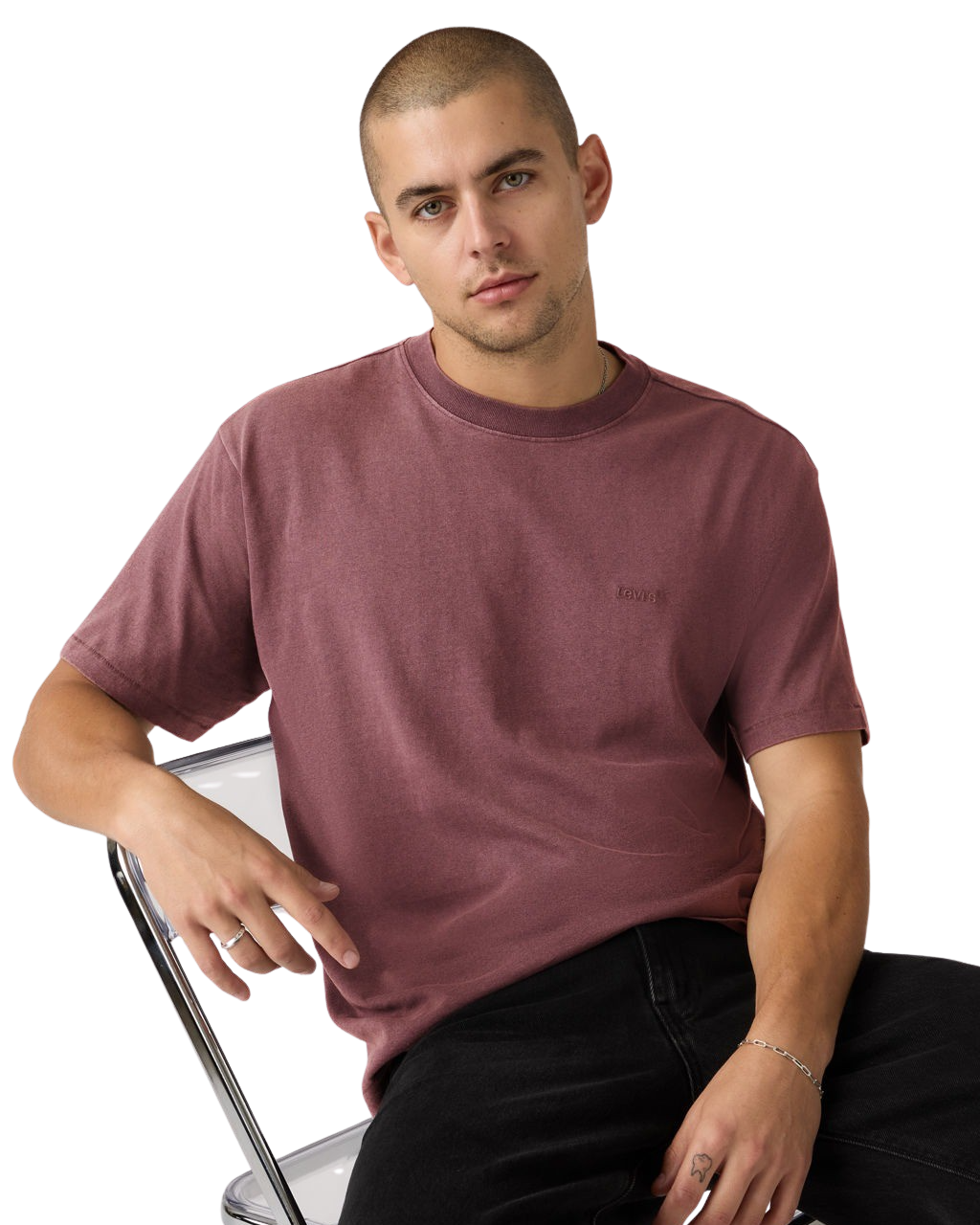 Red Tab™ Vintage T-Shirt in Post Grunge Wash Roan Rouge
