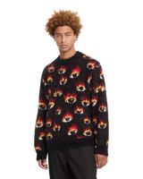 The Volcom Mens FA Ozzy Eyes Jumper in Black