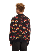 The Volcom Mens FA Ozzy Eyes Jumper in Black