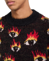 The Volcom Mens FA Ozzy Eyes Jumper in Black