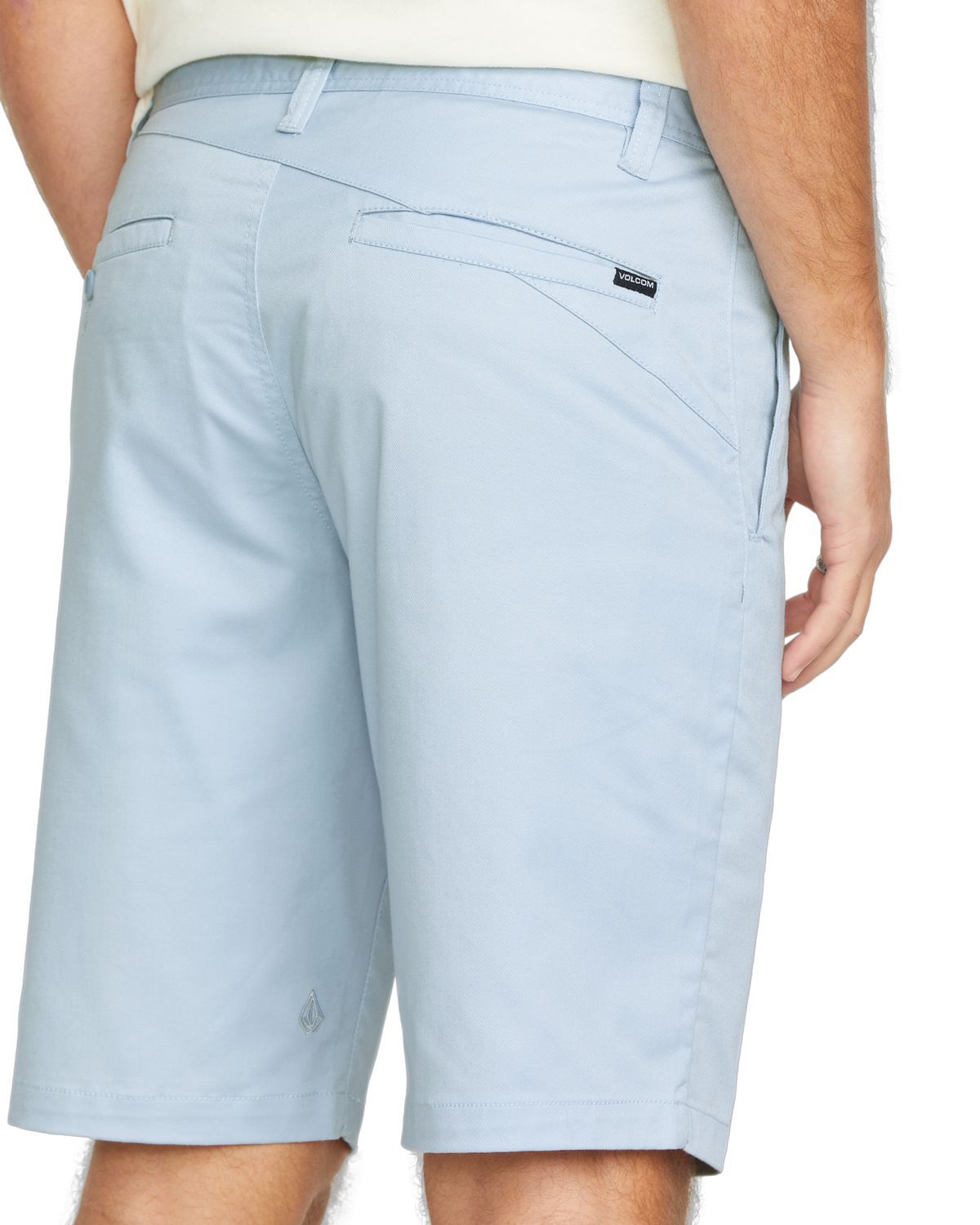 The Volcom Mens Frickin Modern Stretch Walkshorts in Carolina Blue