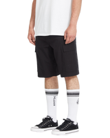 The Volcom Mens Strange Tripper Walkshorts in Black