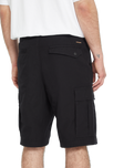 The Volcom Mens Strange Tripper Walkshorts in Black