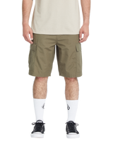 The Volcom Mens Strange Tripper Walkshorts in Wintermoss