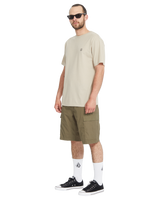 The Volcom Mens Strange Tripper Walkshorts in Wintermoss