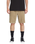 The Volcom Mens Outer Spaced Walkshorts in Khaki