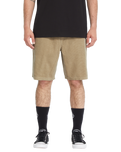 The Volcom Mens Outer Spaced Walkshorts in Khaki