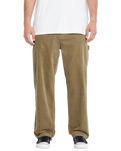 The Volcom Mens Kraftsman Corduroy Trousers in Khaki