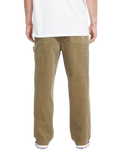 The Volcom Mens Kraftsman Corduroy Trousers in Khaki