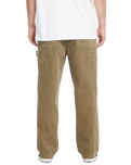 The Volcom Mens Kraftsman Corduroy Trousers in Khaki
