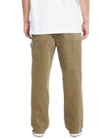 The Volcom Mens Kraftsman Corduroy Trousers in Khaki