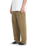 The Volcom Mens Kraftsman Corduroy Trousers in Khaki