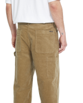 The Volcom Mens Kraftsman Corduroy Trousers in Khaki