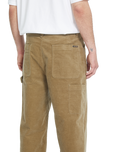 The Volcom Mens Kraftsman Corduroy Trousers in Khaki