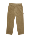 The Volcom Mens Kraftsman Corduroy Trousers in Khaki