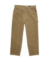 The Volcom Mens Kraftsman Corduroy Trousers in Khaki