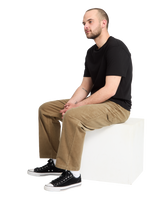 Kraftsman Cord Trousers in Dark Khaki