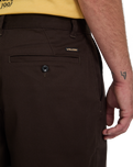 The Volcom Mens Billow Trousers in Cacao