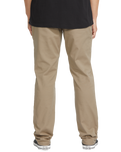 The Volcom Mens Frickin Modern Stretch Trousers in Khaki