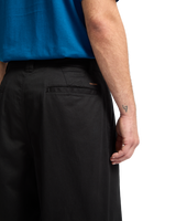 The Volcom Mens Baggos Pleat Trousers in Black