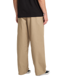 The Volcom Mens Baggos Pleat Trousers in Khaki