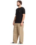 The Volcom Mens Baggos Pleat Trousers in Khaki
