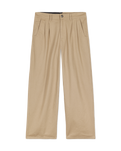 The Volcom Mens Baggos Pleat Trousers in Khaki