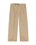 The Volcom Mens Baggos Pleat Trousers in Khaki