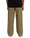 The Volcom Mens Frickin Loose Tapered Cord Trousers in Khaki