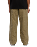 The Volcom Mens Frickin Loose Tapered Cord Trousers in Khaki