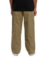 The Volcom Mens Frickin Loose Tapered Cord Trousers in Khaki