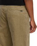 The Volcom Mens Frickin Loose Tapered Cord Trousers in Khaki