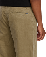 The Volcom Mens Frickin Loose Tapered Cord Trousers in Khaki