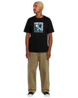 The Volcom Mens Frickin Loose Tapered Cord Trousers in Khaki