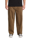 The Volcom Mens Billow Tapered Corduroy Trousers in Ermine