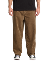 The Volcom Mens Billow Tapered Corduroy Trousers in Ermine