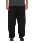 The Volcom Mens Holter Pleat Trousers in Black