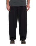 The Volcom Mens Holter Pleat Trousers in Black