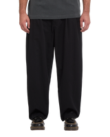 The Volcom Mens Holter Pleat Trousers in Black