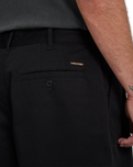 The Volcom Mens Holter Pleat Trousers in Black