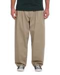 The Volcom Mens Holter Pleat Trousers in Khaki