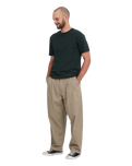 The Volcom Mens Holter Pleat Trousers in Khaki